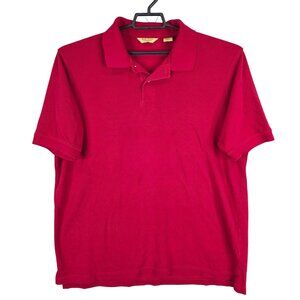 Mens Roundtree & Yorke Gold Label Red Polo Shirt Short Sleeve 100% Cotton XL